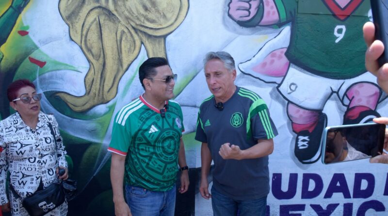 Israel Moreno y Manuel Negrete Impulsan Identidad Barrial con Mural Rumbo al Mundial 2026