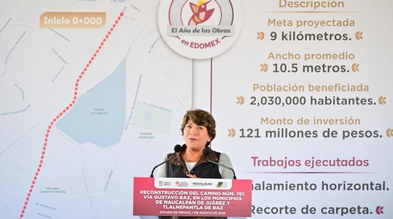Delfina Gómez Arranca Obra Vial que Beneficiará a 2 Millones de Habitantes